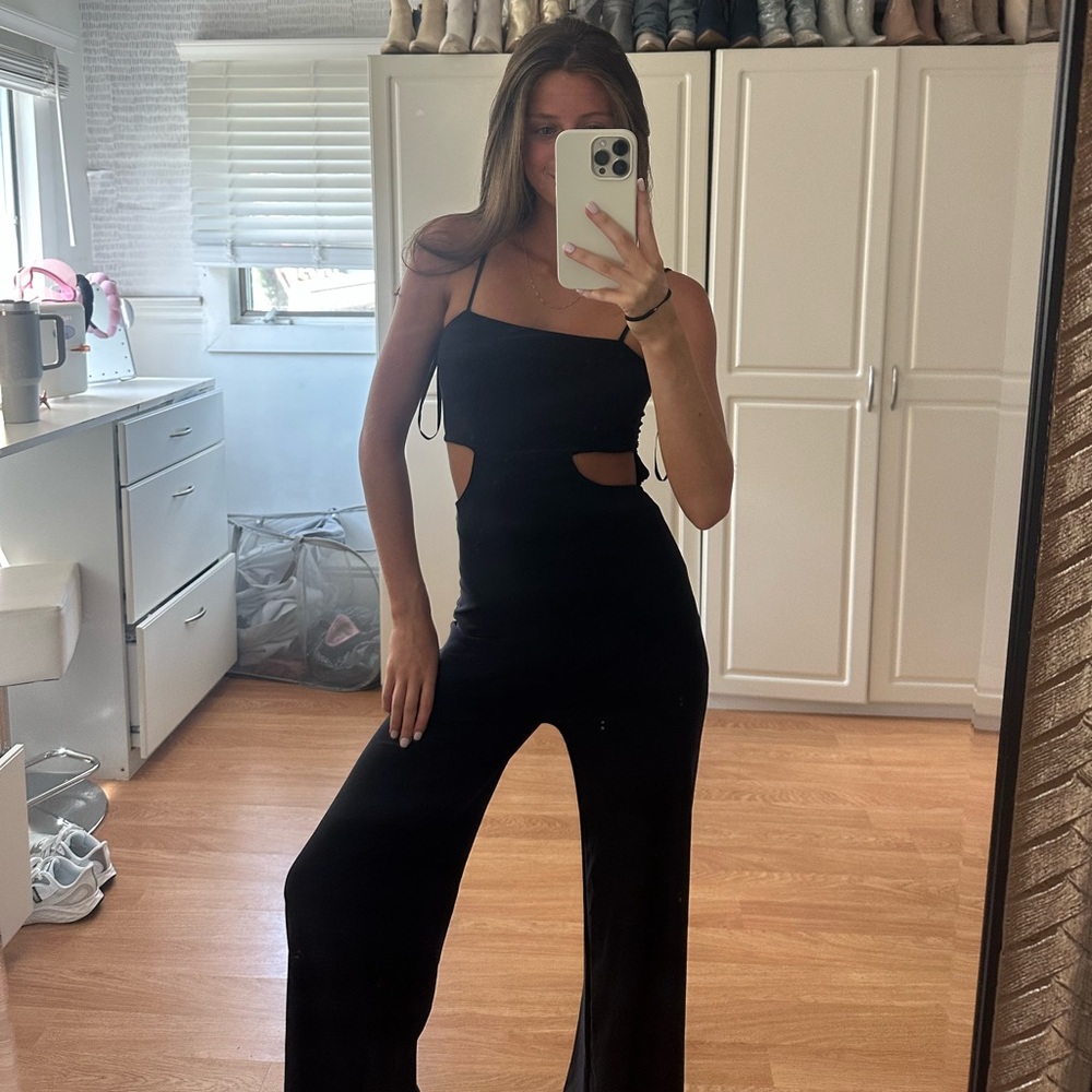 black jumpsuit